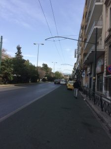Blue sky in Athens with a temperature of 28°C in the middle of March !!.